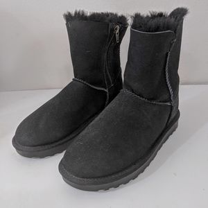 New YKK Brand Womens short ankle black boots W6